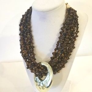 ARTISAN Multi Strand Tigers Eye Necklace